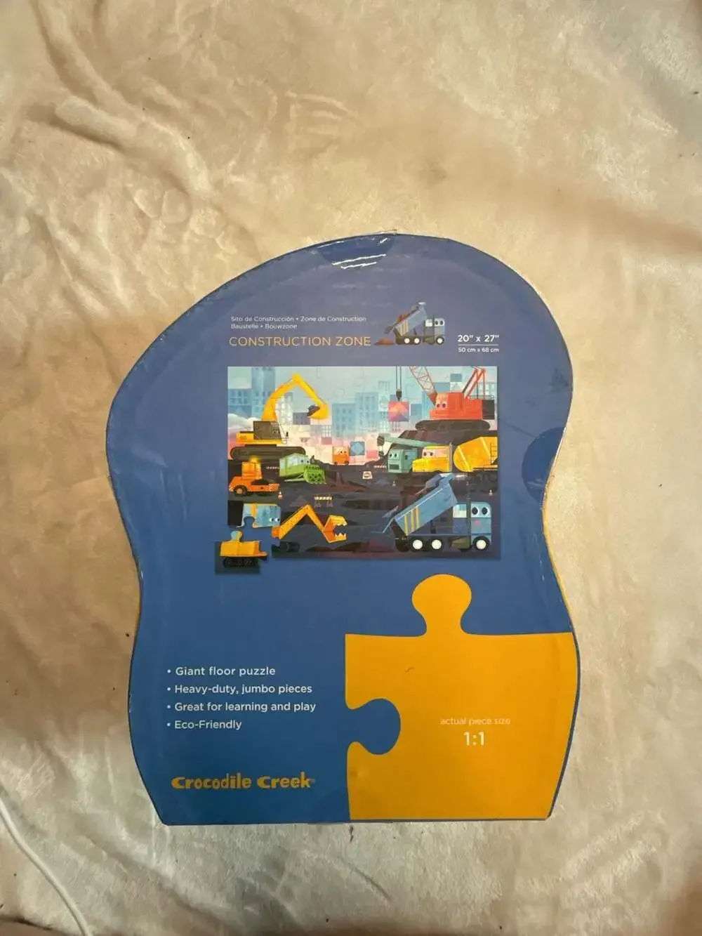 Crocodile Creek Construction Zone 36-Piece Giant Floor Puzzle